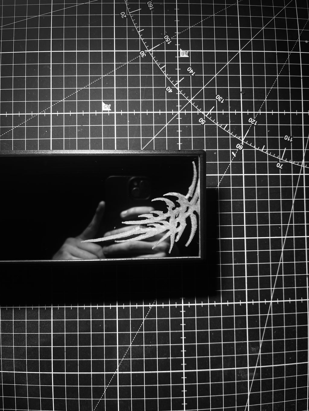 Neo tribal - clip on rearview mirror