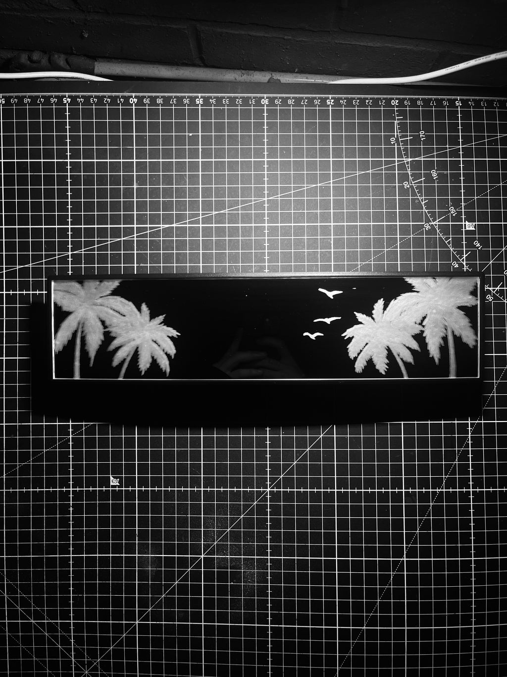 Palm trees - clip on rearview mirror