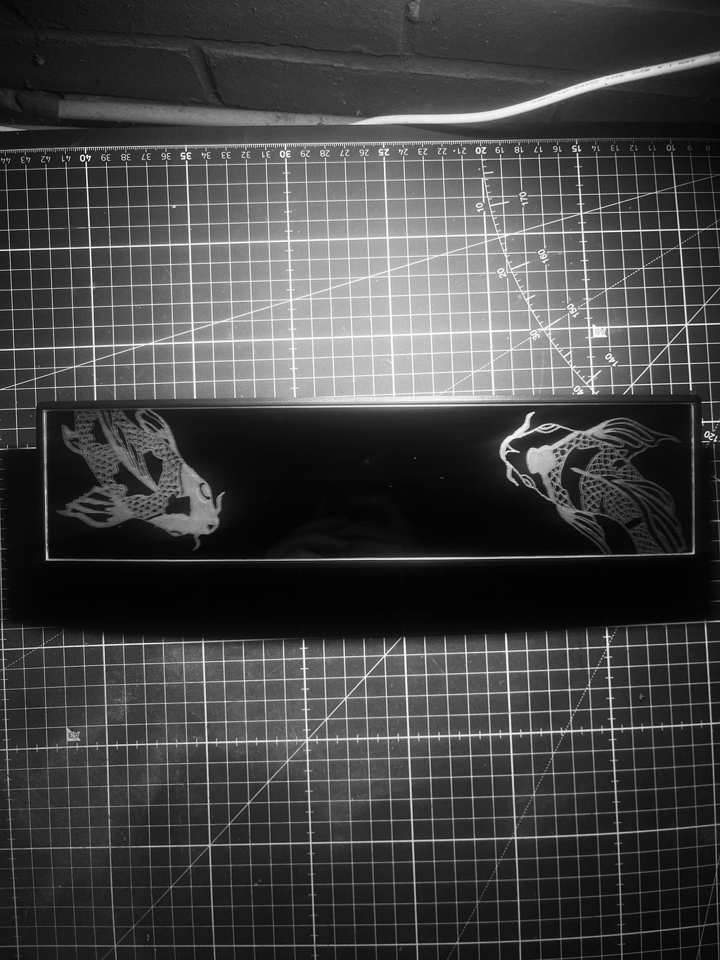 Swimming koi - clip on rearview mirror