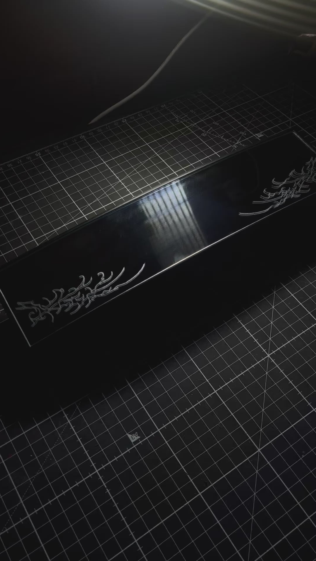 Skinny sigil - clip on rearview mirror