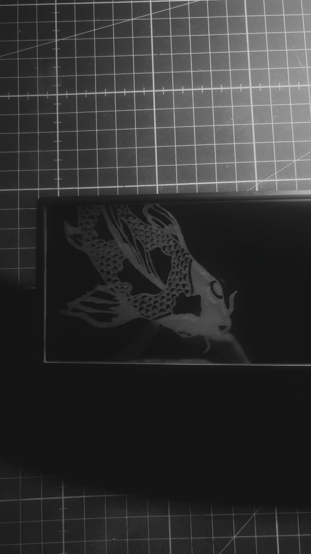 Swimming koi - clip on rearview mirror